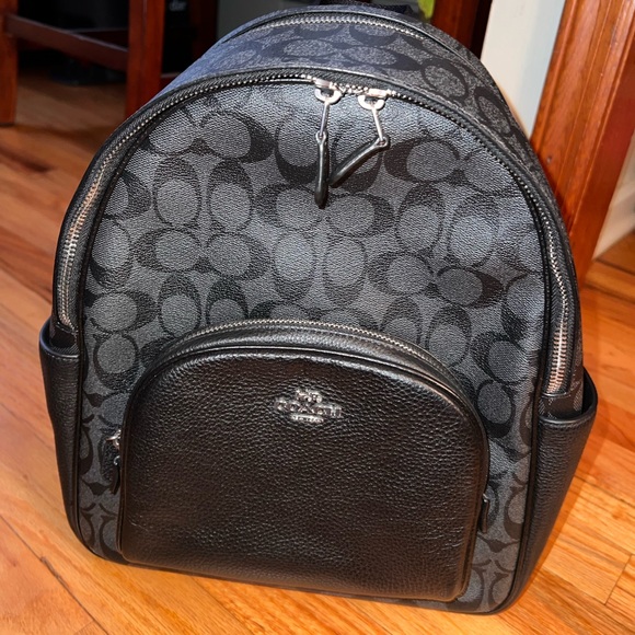 NWOT Coach Court Canvas Backpack in Graphite Black - Picture 1 of 7